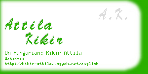 attila kikir business card